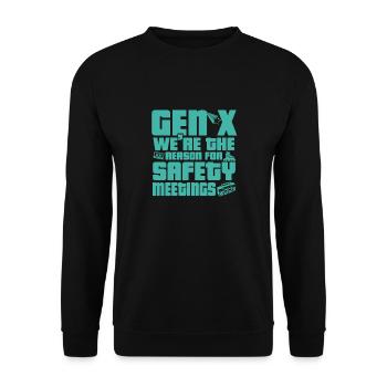 Gen X We are the reason for - Unisex Sweatshirt - black - Front - Alina (178cm) & Michal (187cm)