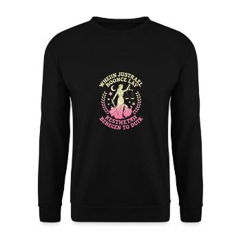 Wheiin Justrael Boonce lay Resthea Benecen To - Sweat-shirt Unisexe - noir - Devant - Alina (178cm) & Michal (187cm)