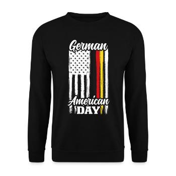 USA Germany German American Day - Unisex Sweatshirt - black - Front - Alina (178cm) & Michal (187cm)