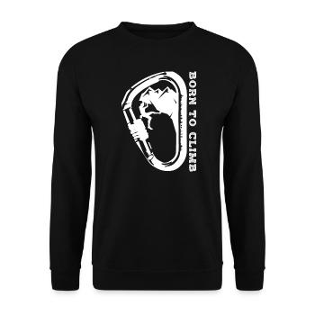 Born to climb Bouldering Climbing Boulder - Unisex Sweatshirt - black - Front - Alina (178cm) & Michal (187cm)