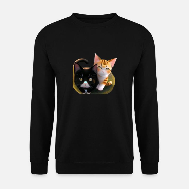 Two cute cats - Unisex Sweatshirt - black