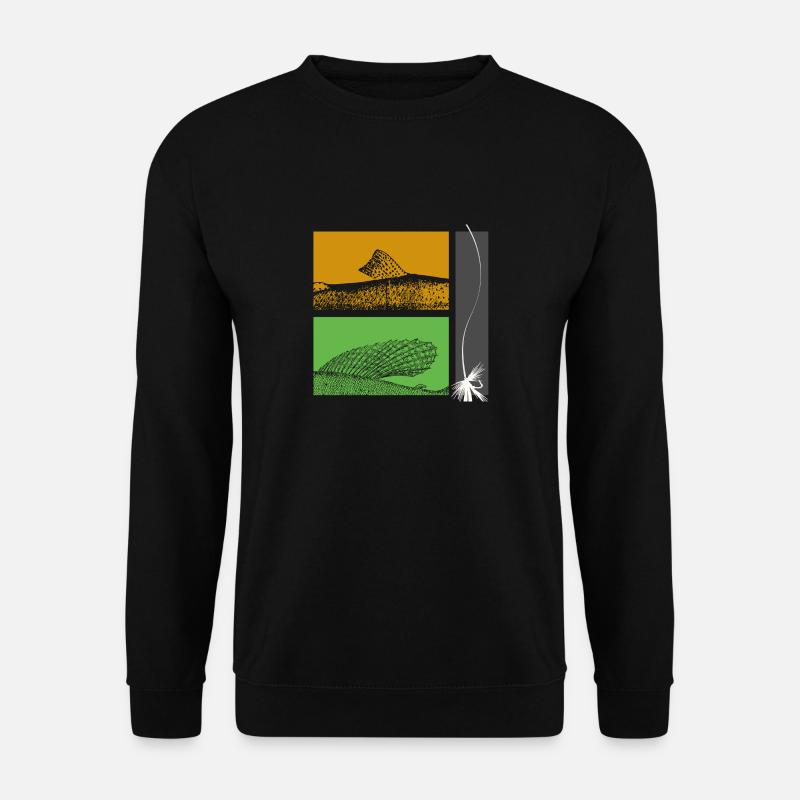 Model 26 - Trout and grayling - Unisex Sweatshirt - black