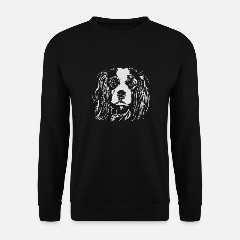 CAVALIER KING CHARLES SPANIEL Portrait Wilsigns - Unisex Pullover - Schwarz