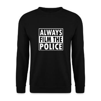 Always film the police - Sweat-shirt Unisexe - noir - Devant - Alina (178cm) & Michal (187cm)