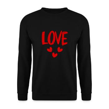 DAD. FATHER's DAY. HAPPY BIRTHDAY DAD. HAPPY BIRTHDAY - Unisex Sweatshirt - black - Front - Alina (178cm) & Michal (187cm)