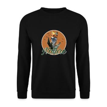 Nature - Unisex Sweatshirt - black - Front - Alina (178cm) & Michal (187cm)
