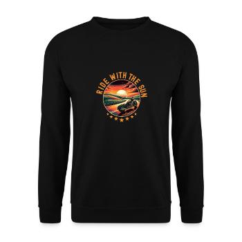 Freedom Motorcycle Sunset Sunset Cadeau - Sweat-shirt Unisexe - noir - Devant - Alina (178cm) & Michal (187cm)