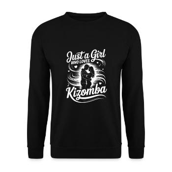 Just a girl who loves Kizomba - Unisex Sweatshirt - black - Front - Alina (178cm) & Michal (187cm)