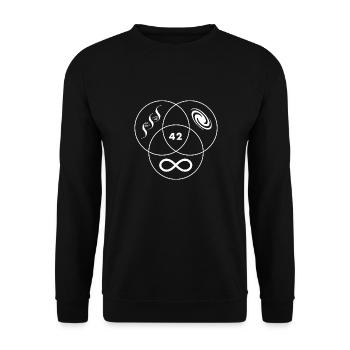 Venn Guide To The Galaxy - Unisex Sweatshirt - black - Front - Alina (178cm) & Michal (187cm)