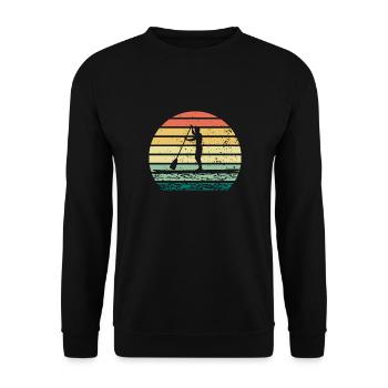 Stand Up Paddle Board SUP Water Sports River Lake - Unisex Sweatshirt - black - Front - Alina (178cm) & Michal (187cm)