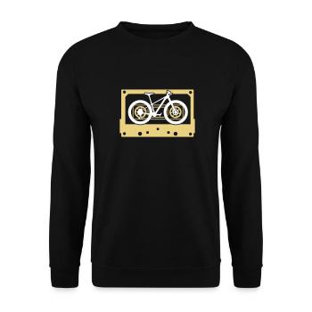 Bicycle Bike Music Tape Cassette - Unisex Sweatshirt - black - Front - Alina (178cm) & Michal (187cm)
