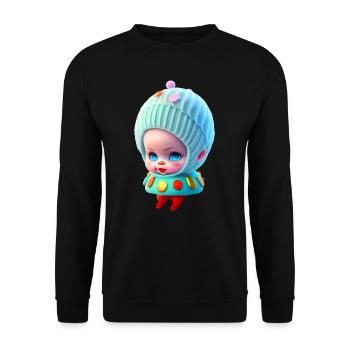 süße Anime Girl Manga Spielzeug Puppe - Unisex Pullover - Schwarz - Vorne - Alina (178cm) & Michal (187cm)