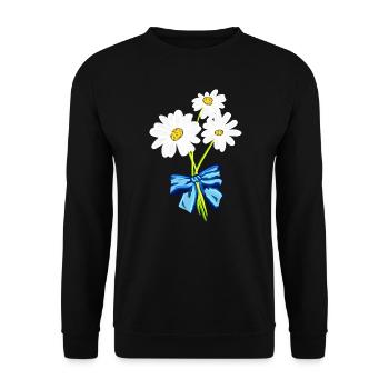 Marguerites - Sweat-shirt Unisexe - noir - Devant - Alina (178cm) & Michal (187cm)