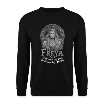 Déesse nordique mythique Freya Viking - Sweat-shirt Unisexe - noir - Devant - Alina (178cm) & Michal (187cm)
