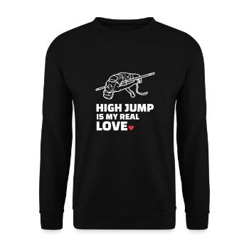 Ich Liebe Hochsprung - Unisex Pullover - Schwarz - Vorne - Alina (178cm) & Michal (187cm)