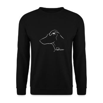 Shorthair FOXTERRIER Profile Wilsigns Dogs Dog - Unisex Sweatshirt - black - Front - Alina (178cm) & Michal (187cm)