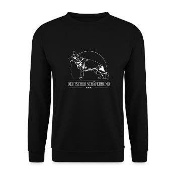 DEUTSCHER SCHÄFERHUND IGP Wilsigns Hunde Hund - Unisex Pullover - Schwarz - Vorne - Alina (178cm) & Michal (187cm)