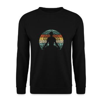 Professeur de Yoga Cadeau Namaste Méditation École de Yoga - Sweat-shirt Unisexe - noir - Devant - Alina (178cm) & Michal (187cm)