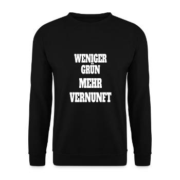 Witze Grüne Die Grünen Habeck Baerbock Partei - Unisex Pullover - Schwarz - Vorne - Alina (178cm) & Michal (187cm)