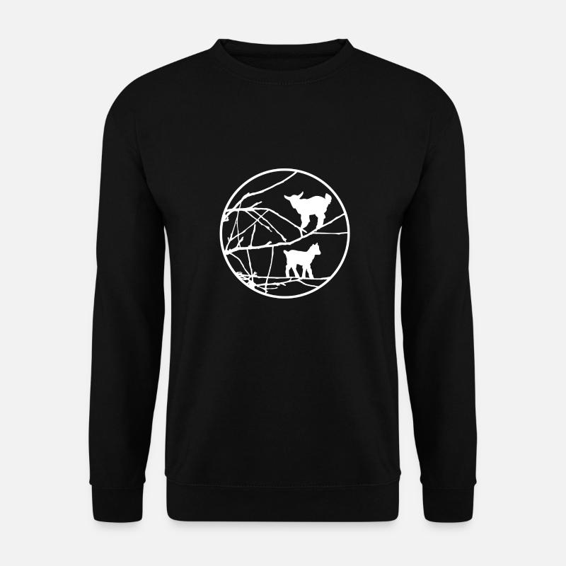 Chèvres dans l'arbre | Chèvres dans un arbre - Sweat-shirt Unisexe - noir