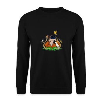 Vogelbeobachtung Vögel Liebhaber Vogelbeobachter N - Unisex Pullover - Schwarz - Vorne - Alina (178cm) & Michal (187cm)