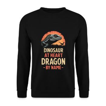 Bearded Dragon Bartagame - Unisex Sweatshirt - black - Front - Alina (178cm) & Michal (187cm)