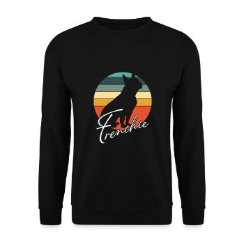Frenchie Silhouette de bouledogue français - Sweat-shirt Unisexe - noir - Devant - Alina (178cm) & Michal (187cm)