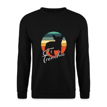 Frenchie Silhouette de bouledogue français - Sweat-shirt Unisexe - noir - Devant - Alina (178cm) & Michal (187cm)