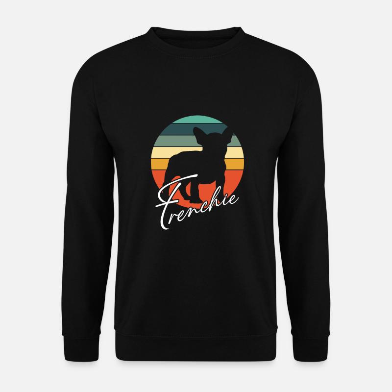 Frenchie Silhouette de bouledogue français - Sweat-shirt Unisexe - noir