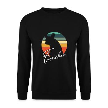 Frenchie Silhouette de bouledogue français - Sweat-shirt Unisexe - noir - Devant - Alina (178cm) & Michal (187cm)