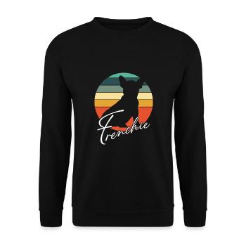 Frenchie Silhouette de bouledogue français - Sweat-shirt Unisexe - noir - Devant - Alina (178cm) & Michal (187cm)