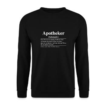 Apotheker Apotheke Apothekerin Apotheker Geschenk - Unisex Pullover - Schwarz - Vorne - Alina (178cm) & Michal (187cm)