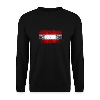Oesterreich 002 AllroundDesigns - Unisex Pullover - Schwarz - Vorne - Alina (178cm) & Michal (187cm)