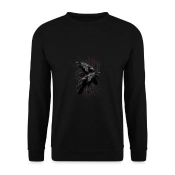 Raben's eyes Odin's eyes - Unisex Sweatshirt - black - Front - Alina (178cm) & Michal (187cm)