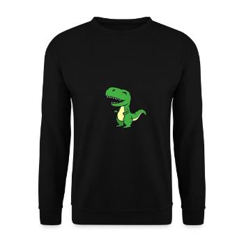 T-Rex - Unisex Sweatshirt - black - Front - Alina (178cm) & Michal (187cm)