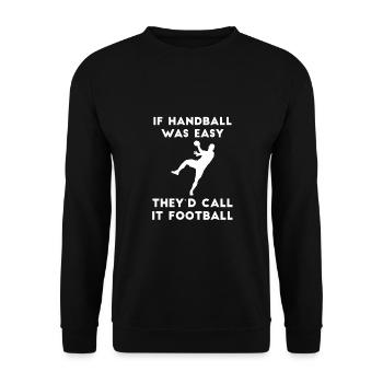 Handball drôle dire handball entraîneur handball joueur de handball - Sweat-shirt Unisexe - noir - Devant - Alina (178cm) & Michal (187cm)