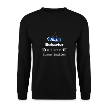 Alles Verhalten ist eine Form der Kommunikation - Unisex Pullover - Schwarz - Vorne - Alina (178cm) & Michal (187cm)