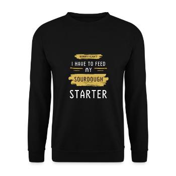 Désolé, je ne peux pas avoir à nourrir mon levain - Sweat-shirt Unisexe - noir - Devant - Alina (178cm) & Michal (187cm)