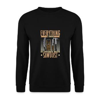charpentier menuiserie menuiserie profession de menuisier - Sweat-shirt Unisexe - noir - Devant - Alina (178cm) & Michal (187cm)