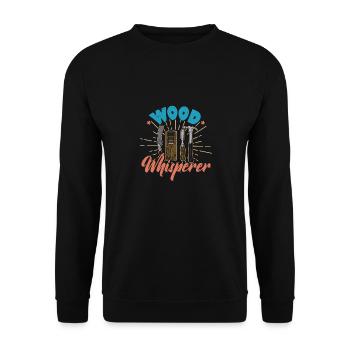charpentier menuiserie menuiserie profession de menuisier - Sweat-shirt Unisexe - noir - Devant - Alina (178cm) & Michal (187cm)