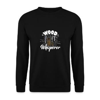 charpentier menuiserie menuiserie profession de menuisier - Sweat-shirt Unisexe - noir - Devant - Alina (178cm) & Michal (187cm)