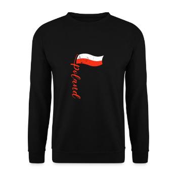 Poland Polish Polska Polski Husaria Cavalry - Unisex Sweatshirt - black - Front - Alina (178cm) & Michal (187cm)