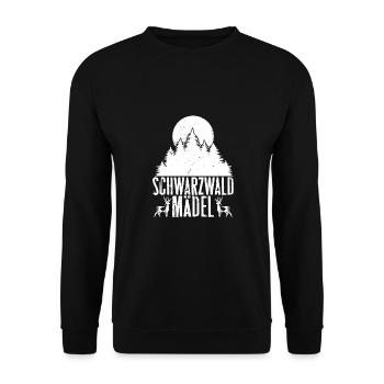 Schwarzwald Schwarzwaldmädel Bollenhut Damen - Unisex Pullover - Schwarz - Vorne - Alina (178cm) & Michal (187cm)