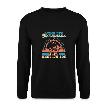 Schwarzwald Schwarzwaldmädel Bollenhut Damen - Unisex Pullover - Schwarz - Vorne - Alina (178cm) & Michal (187cm)