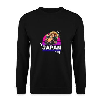 Raccoon Dog Raccoon Dog Enok Japon - Sweat-shirt Unisexe - noir - Devant - Alina (178cm) & Michal (187cm)