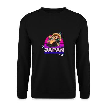 Raccoon Dog Raccoon Dog Enok Japon - Sweat-shirt Unisexe - noir - Devant - Alina (178cm) & Michal (187cm)