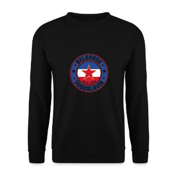 Jugoslavija Yougoslavie Jugo Tito SFRJ Jugoslawien - Sweat-shirt Unisexe - noir - Devant - Alina (178cm) & Michal (187cm)