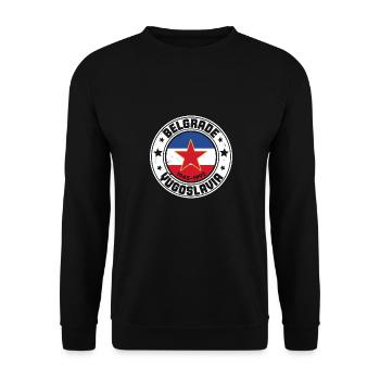 Jugoslavija Yougoslavie Jugo Tito SFRJ Jugoslawien - Sweat-shirt Unisexe - noir - Devant - Alina (178cm) & Michal (187cm)