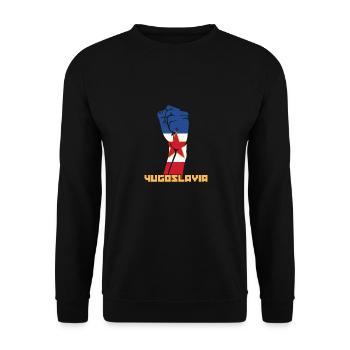 Jugoslavija Yougoslavie Jugo Tito SFRJ Jugoslawien - Sweat-shirt Unisexe - noir - Devant - Alina (178cm) & Michal (187cm)