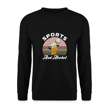 Volleyball Beer Beer Drinker Volleyball Coach - Unisex Sweatshirt - black - Front - Alina (178cm) & Michal (187cm)